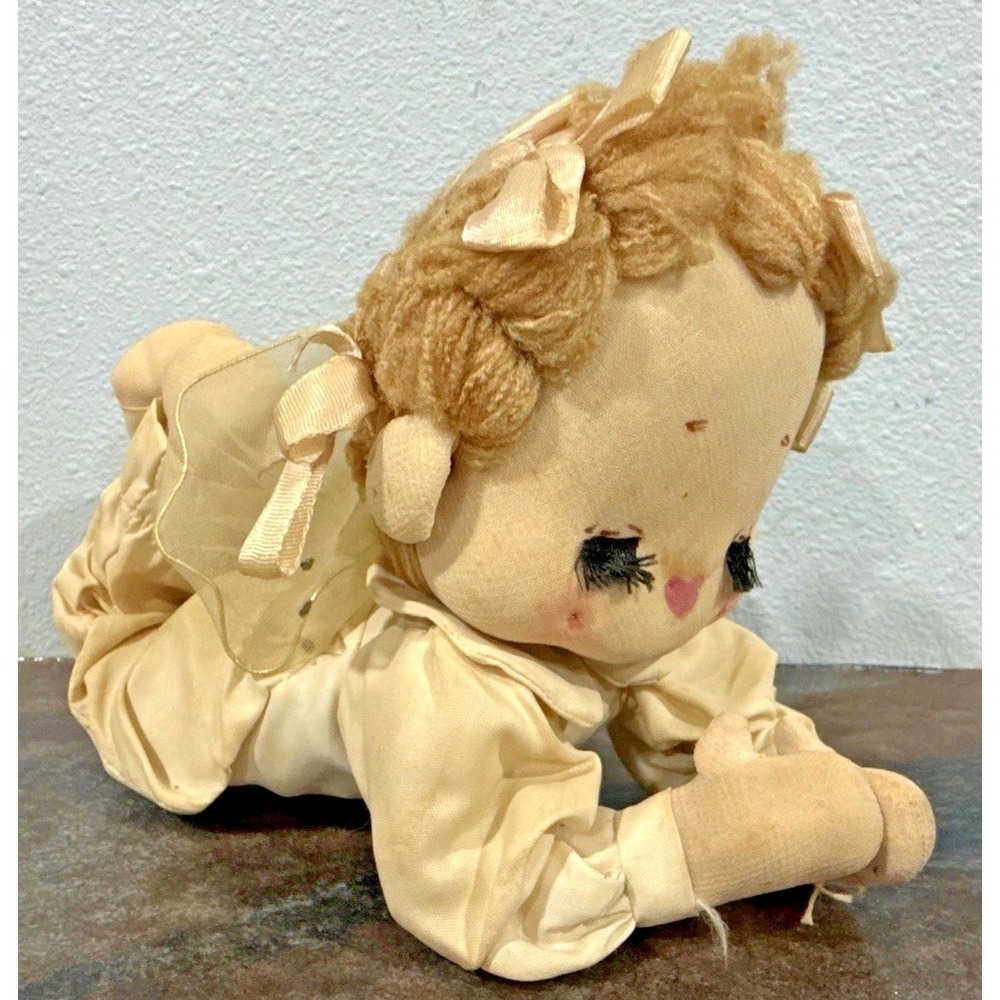 Vintage 1960s Style Sleeping Angel Bendable Doll 9" Japan Era Attributed